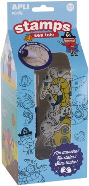 APLI APLI, 16813, dětská razítka se zmizíkem, Mořské dobrodružství, 8 ks