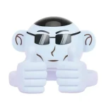 Promate Bluetooth reproduktor Ape bílá / 3W / 400mAh / držák telefonu / BT 2.1+EDR / 3.5mm / pro děti (DOCAPEWH)