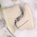 Rieker W RKR279C béžové zateplené boty na platformě 40