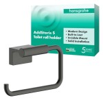 HANSGROHE - AddStoris S Držák toaletního papíru, kartáčovaný černý chrom 41788340