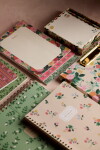 Rifle Paper Co. Kroužkový linkovaný blok Ditsy Dahlia, krémová barva, papír