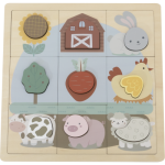 BABU - Edukativní puzzle Farma - 12 dílků