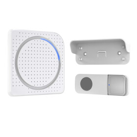 Solight zvonek bezdrátový zvonek, bateriový, 200m, bílý, learning code