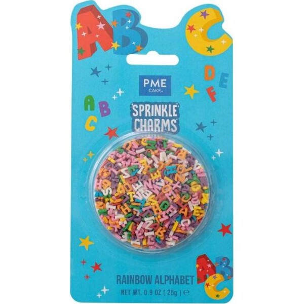 Cukrová písmenka 7mm, 25g - PME