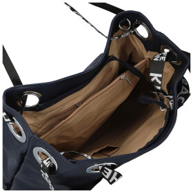 Módní dámská koženková kabelka na rameno Žanet, tmavě modrá