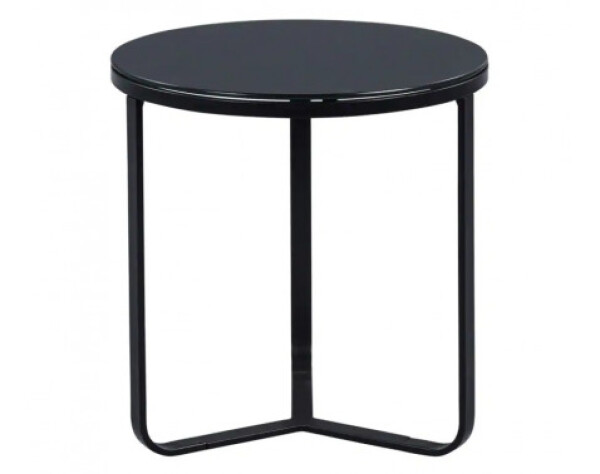 Kulatý konferenční stolek Boston 50 cm, černý