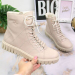 Rieker W RKR279C béžové zateplené boty na platformě 40