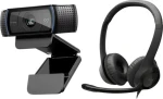 Logitech C920 HD Pro + H390 / Webkamera se sluchátky / USB