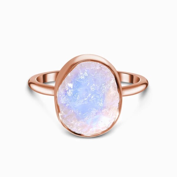 Royal Fashion prsten 14k zlato Vermeil GU-DR23090R-ROSEGOLD-MOONSTONE Velikost: 10 (EU: 61-63)