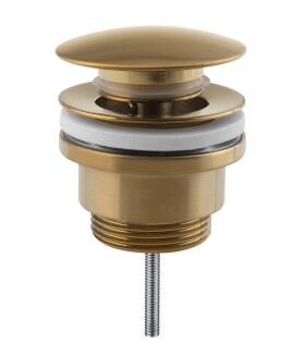 SAPHO - Umyvadlová výpust 5/4“, click-clack, velká zátka, 10-55, zlato mat CV1002GB