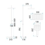 REA - Sprchový set Bari Titanium REA-P0890