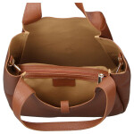 Nadčasová kožená kabelka na rameno Fantasia, koňaková