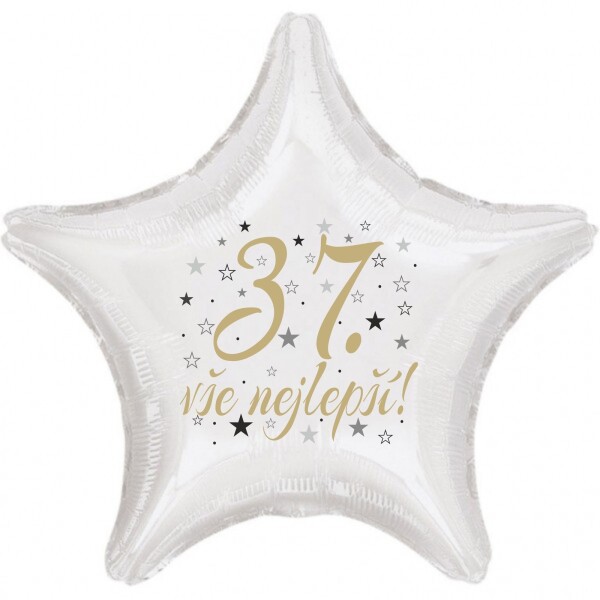 37. narozeniny balónek hvězda Balonky.cz 37. narozeniny balónek hvězda Balonky.cz