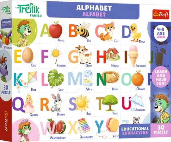TREFL Puzzle Treflíci: Anglická abeceda