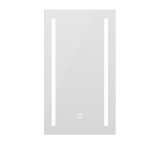 Erga Hana, zrcadlová galerka s LED osvětlením 40x70cm s integrovanou zásuvkou, bílá, ERG-V05-HANA-4070-WH