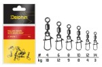 Delphin Karabinka s obratlíkem Rolling Swivel with Micro Snap Velikost 6 12kg 10ks (969B05006)