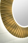 SAPHO - PRIDE STRIP kulaté zrcadlo s LED osvětlením v rámu ø 90cm, zlato PD950