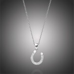 Stříbrný náhrdelník PODKOVA pro štěstí - stříbro 925/1000, Stříbrná 40 cm + 5 cm (prodloužení)