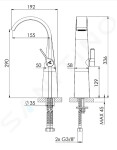 STEINBERG - 280 Umyvadlová baterie, růžové zlato 280 1700 RG