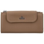 Trendy dámská koženková peněženka Coveri Elaya, tmavě béžová