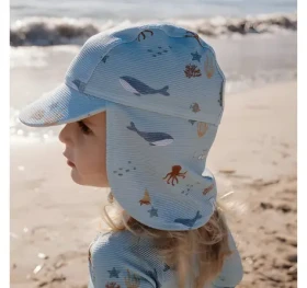 Little Dutch Ocean Friends vel. 2 / Dětská plážová kšiltovka / S ochranou krku / 1–2 roky (CL26030852LD)