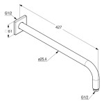 KLUDI - A-Qa Sprchové rameno 40 cm, chrom 6653405-00