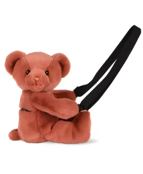 DOUDOU Plyšová taška přes rameno Medvídek terakotový / 30 cm / od 2 let (DC4379)