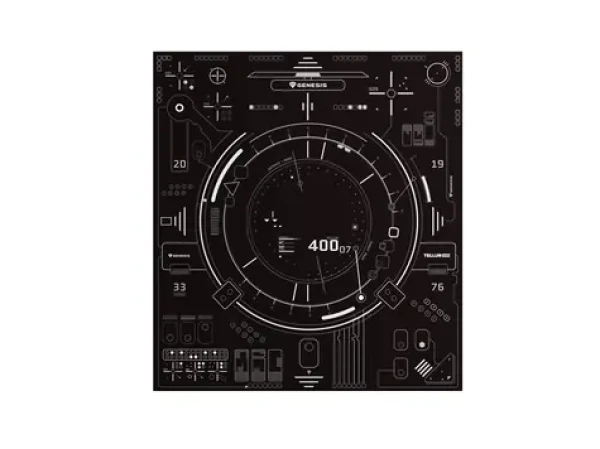 Genesis Tellur 400 černá / podložka pod židli / 110 x 100cm (NDG-2065)