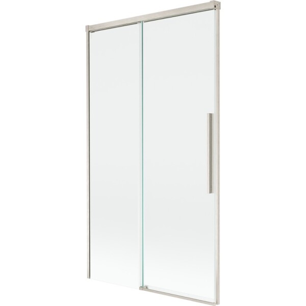 MEXEN/S - Rox vanová zástěna 2-křídlová posuvná 100 x 150, transparent, nikl kartáčovaný 8C9-100-001-97-00