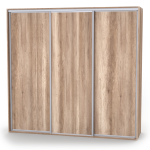Nábytek Mikulík Skříň ONYX - 3x plné dveře (š 210-270 cm/v 240 cm) ROZMĚR: (š/v/h) 240 x 240 x 60 cm