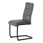 Židle jídelní, šedý samet, černá pohupová podnož