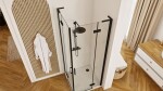 REA/S - Sprchová kabina Hugo Double Black 100x100 KPL-K6602