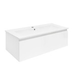 Koupelnová skříňka s umyvadlem SAT B-WAY 99x30x45 cm bílá lesk BWAY100WU4 BWAY100WU4