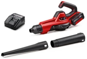 Einhell GE-UB 18/250 Li E Kit červeno-černá / Aku foukač listí / 18V / 4,0 Ah / 250 km/h / 120 m3/h (3433560)