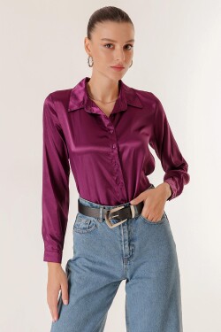 By Saygı Lightly Flowing Satin Shirt