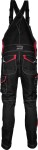 Pracovní kalhoty COFRA VISEU s laclem Barva: Černá/ Červená, Velikost: 48 (V484_0_05_48)