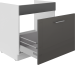 Spodní skříňka pod dřez Lara 80 ZL 1S BB - Premium Box Barva korpusu: Bílá, Barva dvířek: Bílý lesk