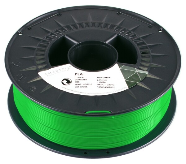 PLA filament neonově zelený 1,75 mm Smartfil 1 kg