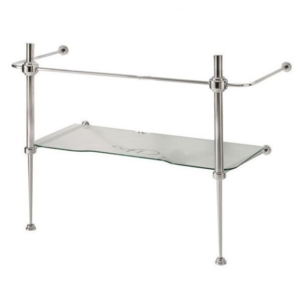 KERASAN - WALDORF konstrukce pro umyvadlo 100cm se skleněnou policí, chrom 9196K1