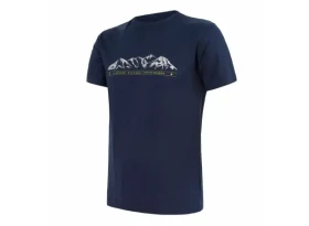 Sensor Merino Active PT Mountains kr. rukáv Deep Blue