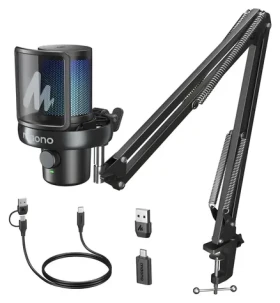 Maono DM40 S Pro černá / Herní mikrofon / bezdrátový / kondenzátorový / USB-C / 20 Hz - 20 kHz (DM40 S Pro Black)