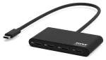 Port USB-C Hub PD 100W černá / USB-C hub / 4x USB-C / 5 Gb/s / 100W PD (900147)