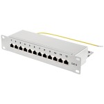 Intellinet 24-Port Cat6a Patchpanel geschirmt 1HE Kabeleinführung 90° abgewinkelt schwarz 24 portů patch panel 483 mm (1