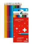 Caran D'ache Swisscolor akvarelové pastelky 12 barev, kartonová