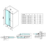 GELCO - DRAGON BLACK Sprchové dveře do niky 1100 čiré sklo, GD4611B GD4611B