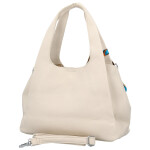 Módní dámská koženková kabelka do ruky Nerilly, krémová