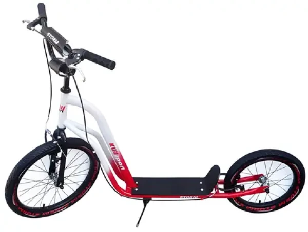 KUBIsport Storm bíločervená / Koloběžka / Nafukovací kola 20/16" (05-CSK26K)