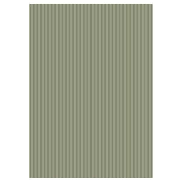 Ib Laursen Balicí papír Moss green stripes – 5 m, červená barva, zelená barva, papír