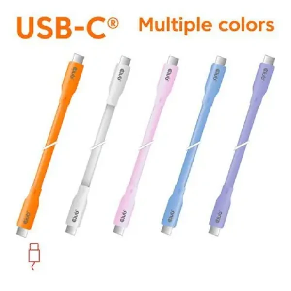 Club3D CAC-3000 oranžová / Kabel USB-C / USB4 Gen2x2 / PD 240W / 20 Gbps / 2 m (CAC-3000)