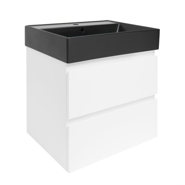 Koupelnová skříňka s umyvadlem SAT B-Way 59x50x45 cm bílá lesk BWAY260WU2BB BWAY260WU2BB